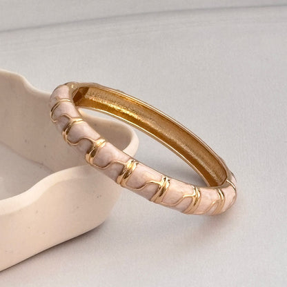 Women ZigZag Block Enamel Kada Bracelet - Nimé By Shop Trendys