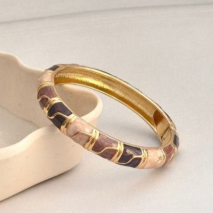 Women ZigZag Block Enamel Kada Bracelet - Nimé By Shop Trendys