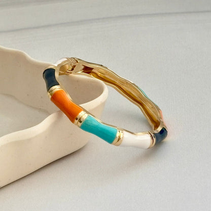 Women Bamboo Style Enamel Kada Bracelet - Nimé By Shop Trendys