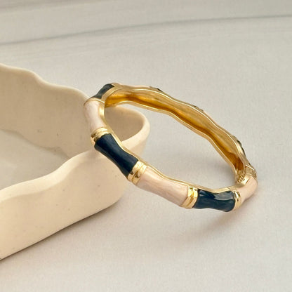 Women Bamboo Style Enamel Kada Bracelet - Nimé By Shop Trendys
