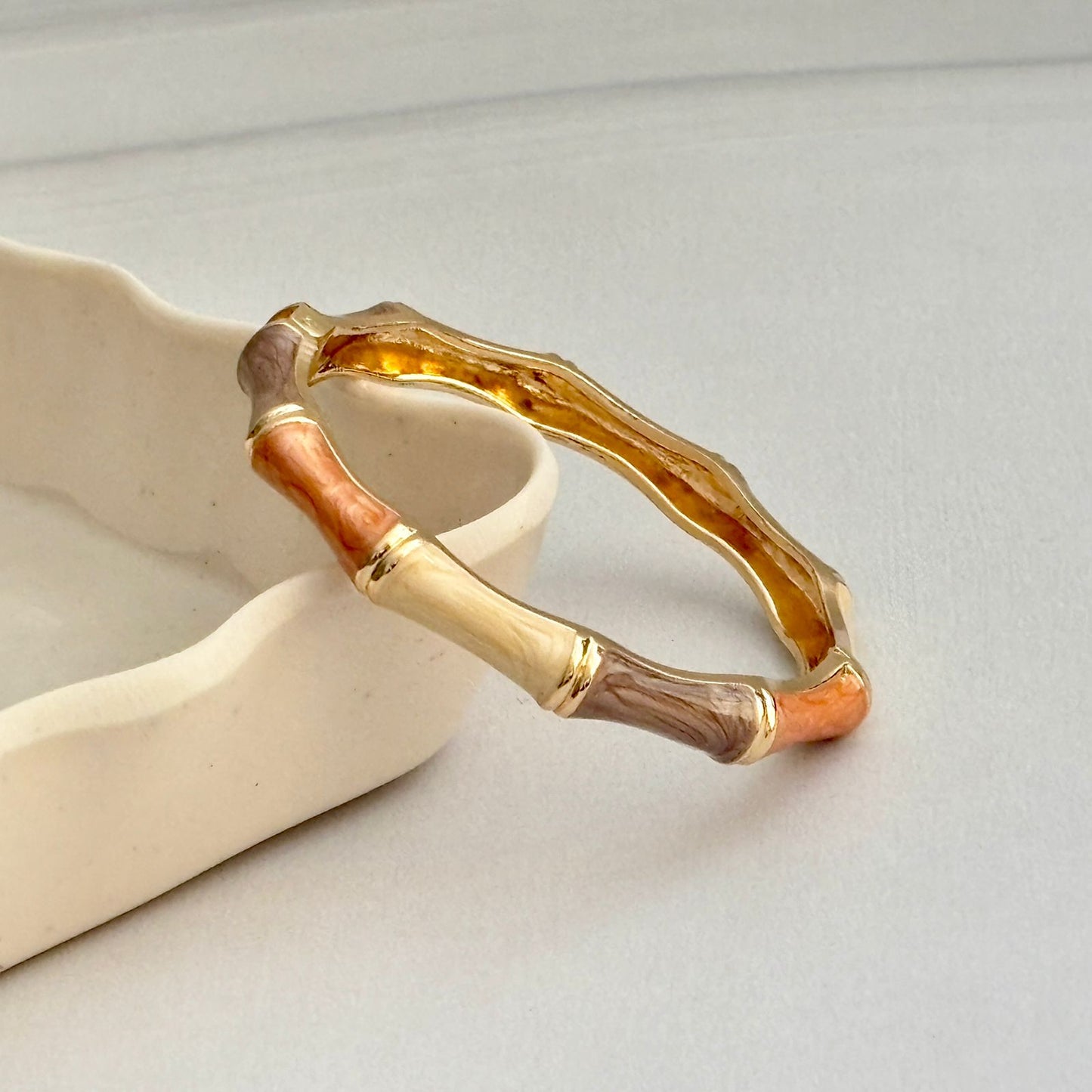 Women Bamboo Style Enamel Kada Bracelet - Nimé By Shop Trendys