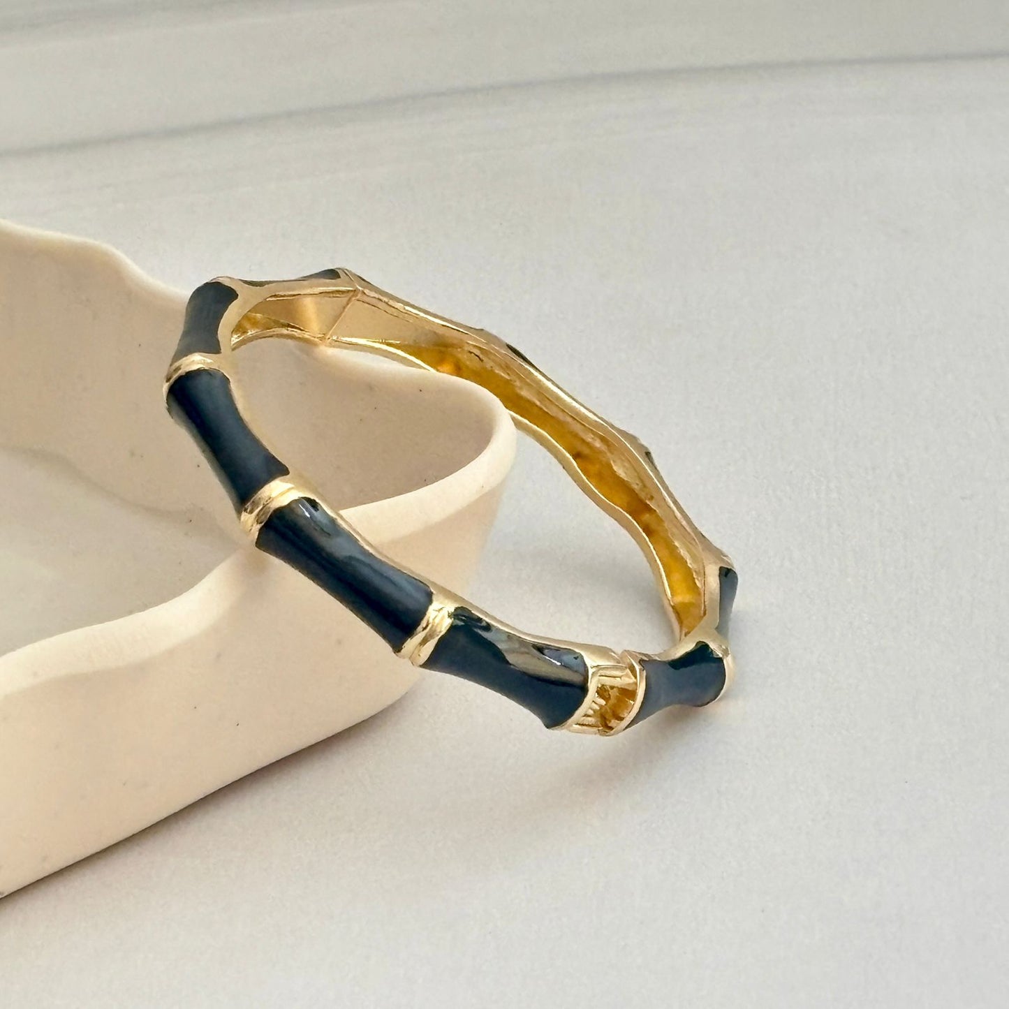 Women Bamboo Style Enamel Kada Bracelet - Nimé By Shop Trendys