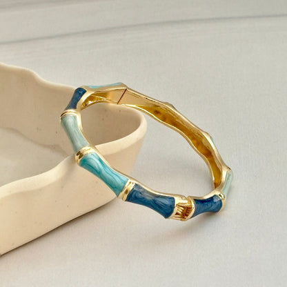 Women Bamboo Style Enamel Kada Bracelet - Nimé By Shop Trendys
