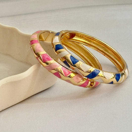 Women Square Block Enamel Kada Bracelet - Nimé By Shop Trendys