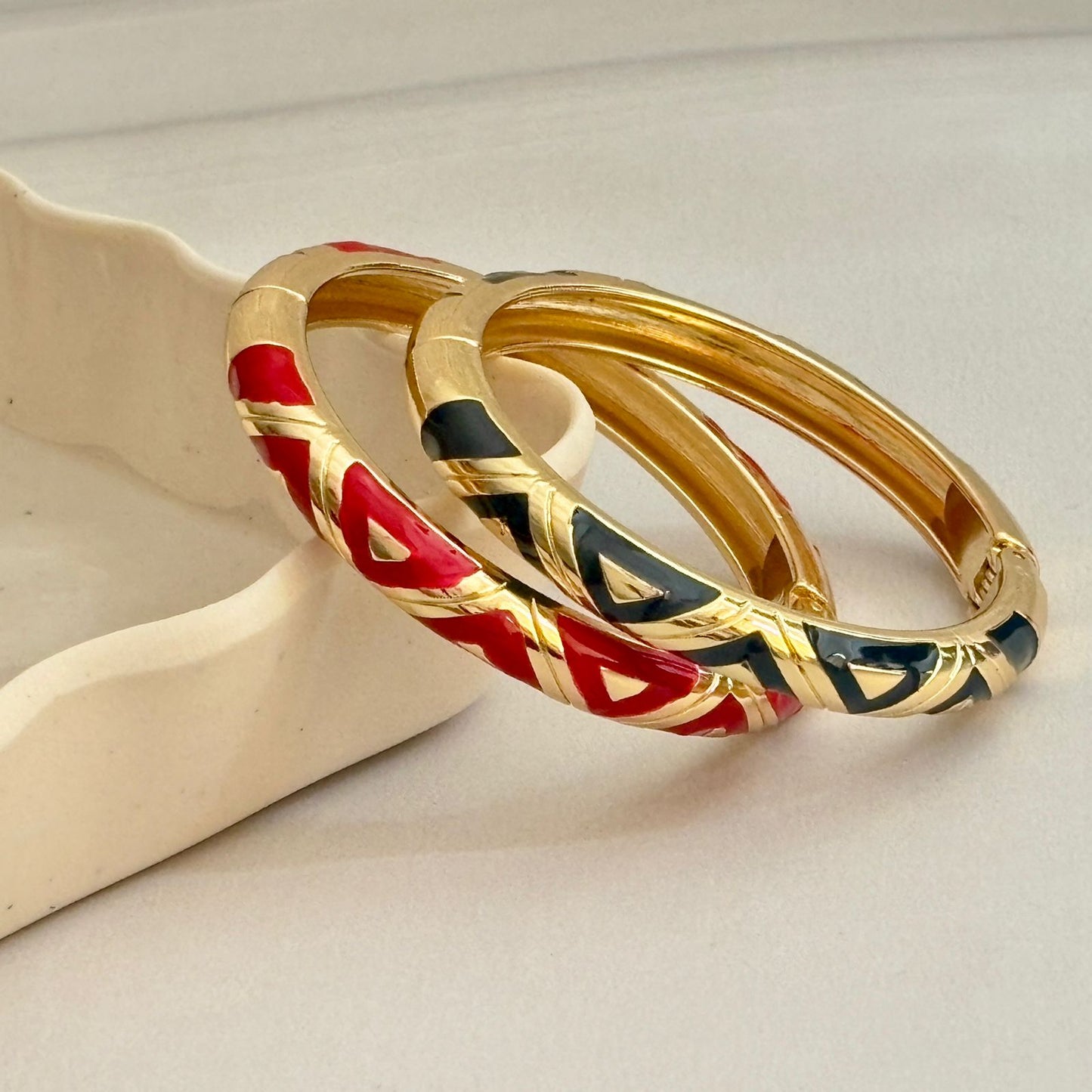 Women Tribal Enamel Kada Bracelet - Nimé By Shop Trendys
