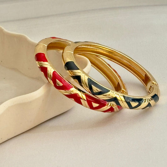 Women Tribal Enamel Kada Bracelet - Nimé By Shop Trendys