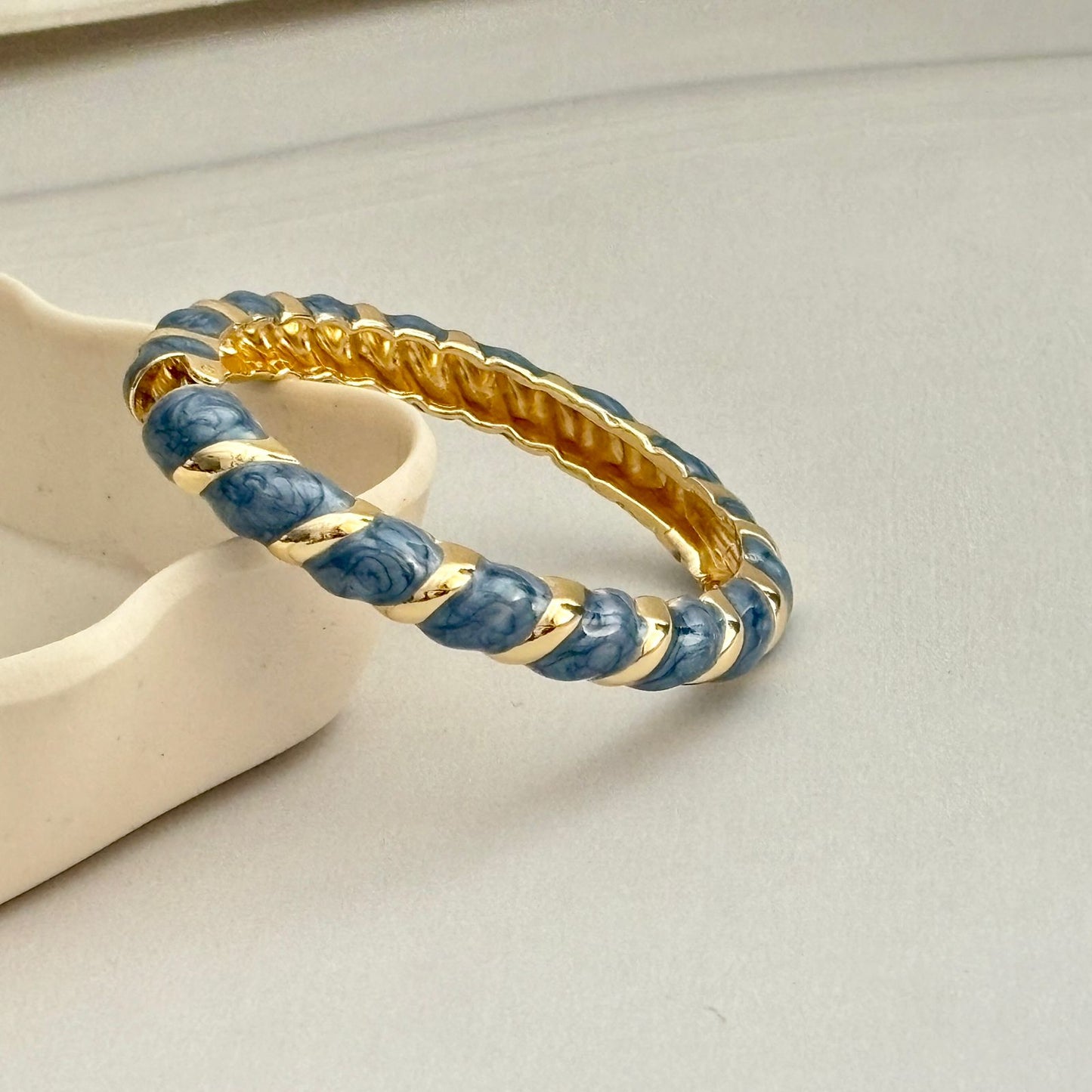 Women Striped Enamel Kada Bracelet - Nimé By Shop Trendys
