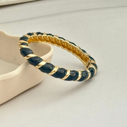 Women Striped Enamel Kada Bracelet - Nimé By Shop Trendys