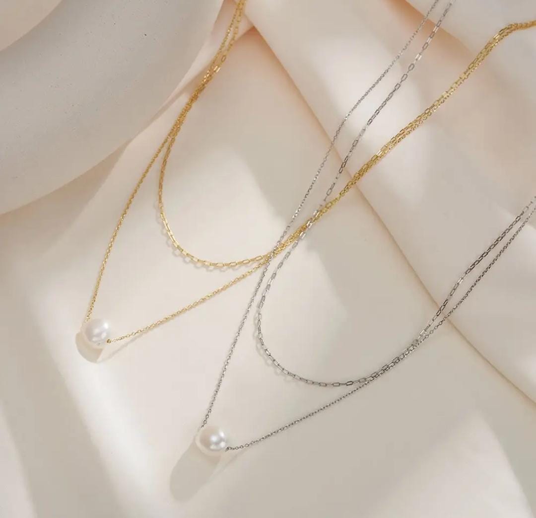 Pearl Two Layered Women Necklace - Nimé By Shop Trendys
