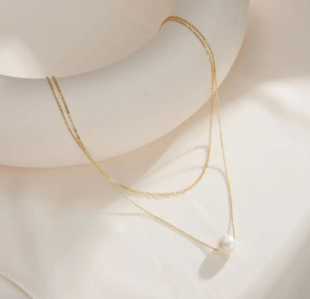Pearl Two Layered Women Necklace - Nimé By Shop Trendys