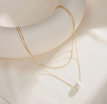 Pearl Two Layered Women Necklace - Nimé By Shop Trendys