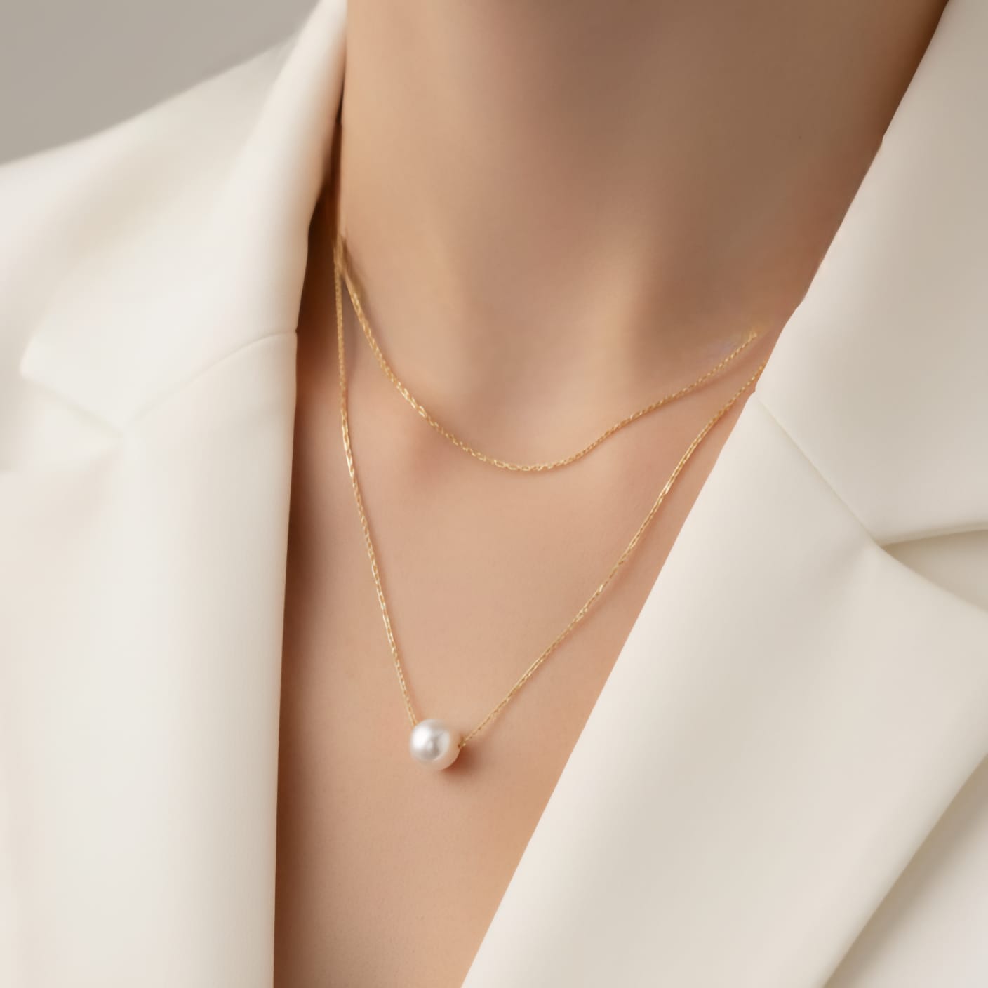 Pearl Two Layered Women Necklace - Nimé By Shop Trendys