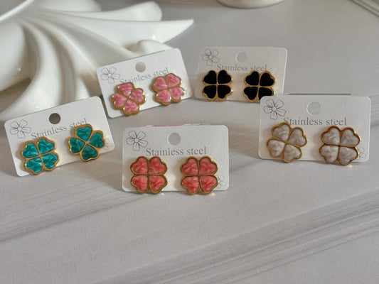 Women Enamel Clover Earring - Nimé By Shop Trendys