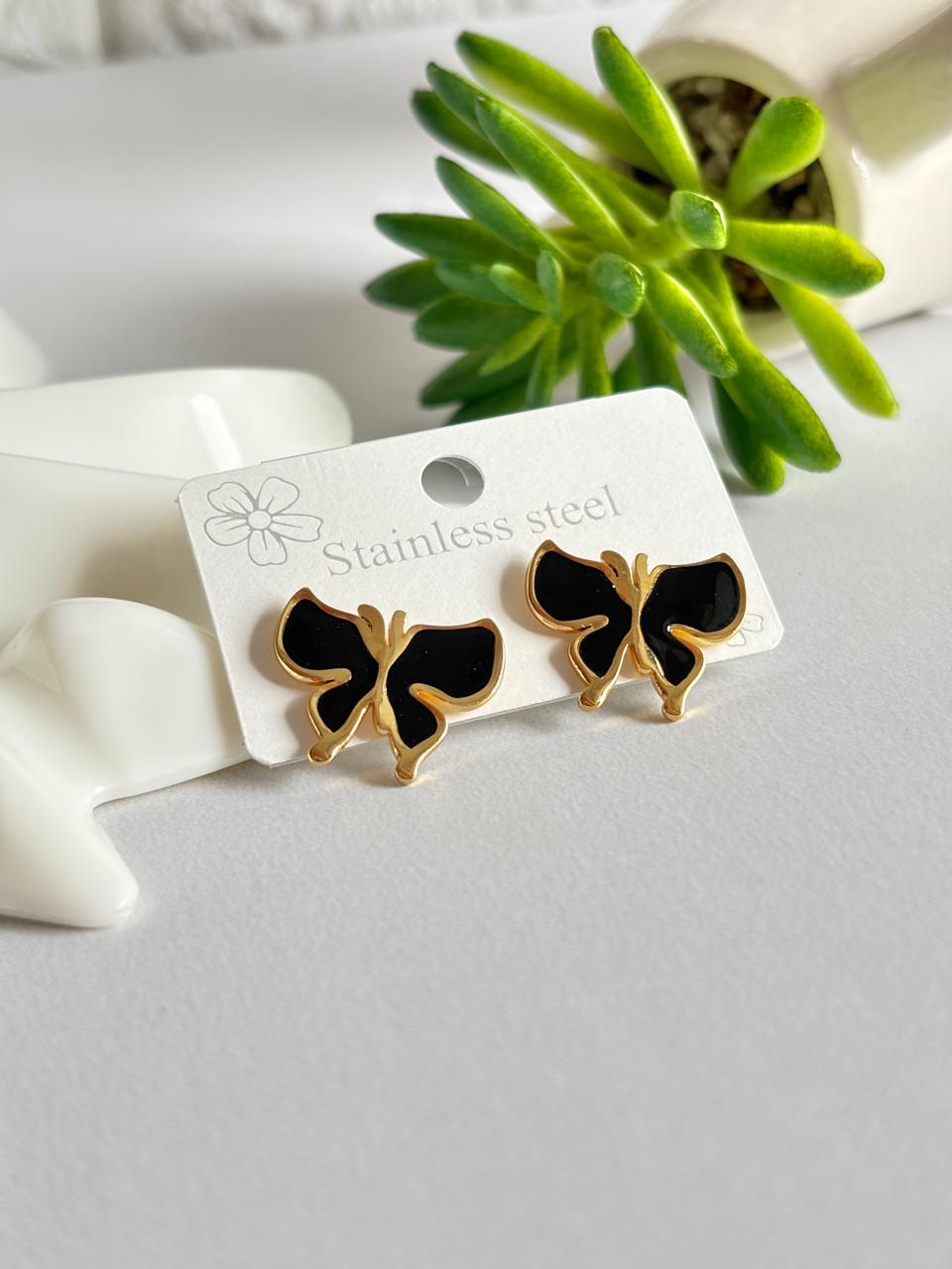 Women Enamel Butterfly Earring - Nimé By Shop Trendys