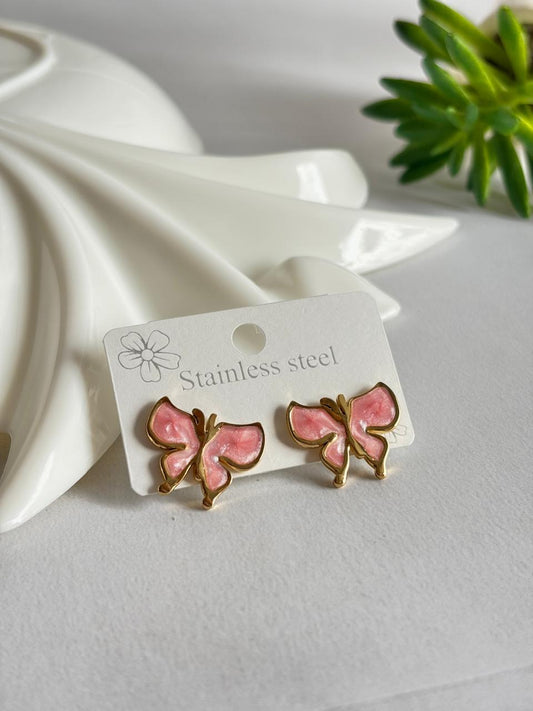 Women Enamel Butterfly Earring - Nimé By Shop Trendys
