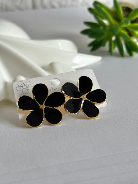 Women Enamel Big Flower Earring - Nimé By Shop Trendys