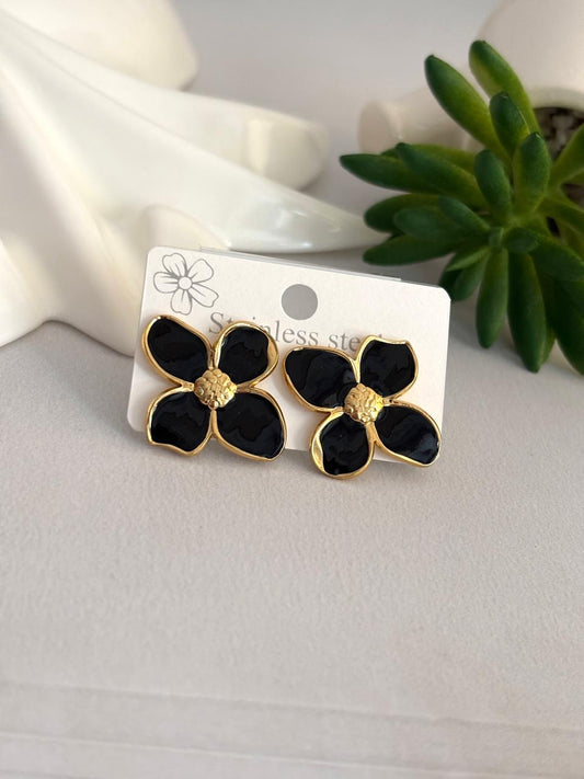 Women Enamel Elegant Flower Earring - Nimé By Shop Trendys
