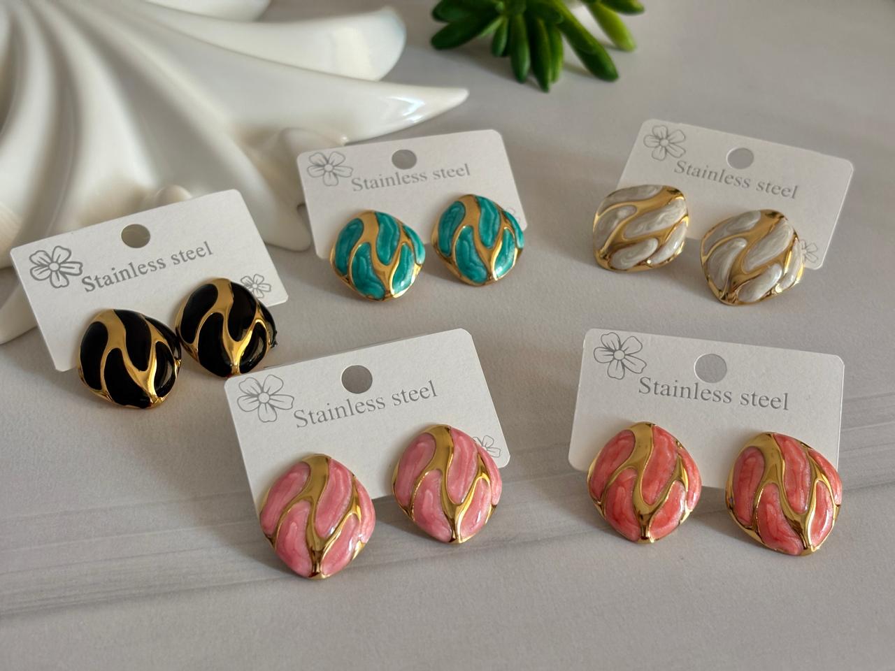 Women Enamel Elegant Earring - Nimé By Shop Trendys