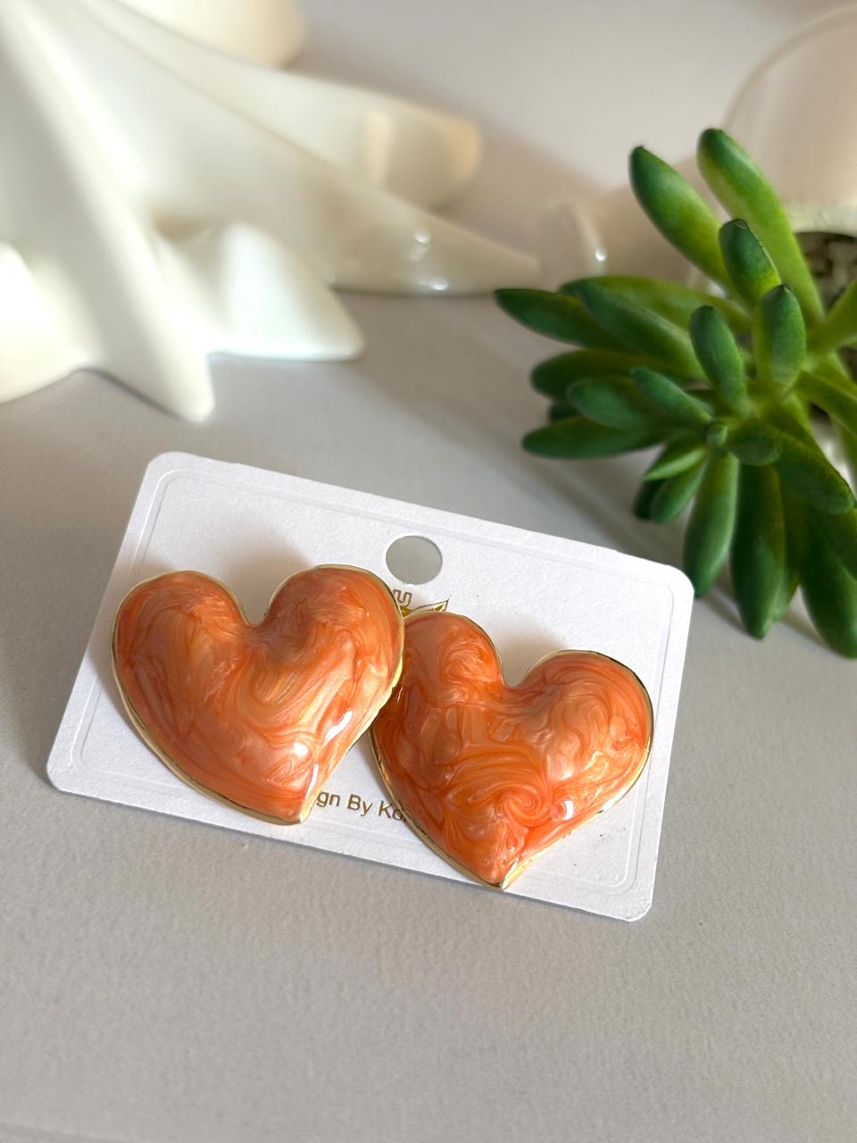 Women Enamel Galaxy Heart Earring - Nimé By Shop Trendys