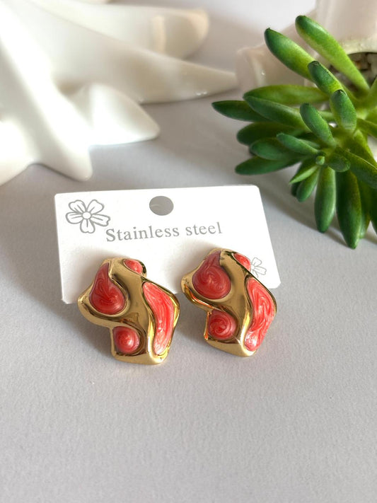 Women Enamel Fluid Earring - Nimé By Shop Trendys