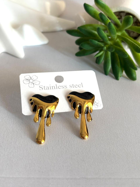 Women Enamel Melting Heart Earring - Nimé By Shop Trendys