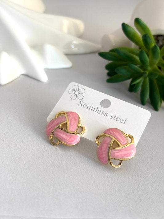 Women Enamel Pink Star Earring - Nimé By Shop Trendys