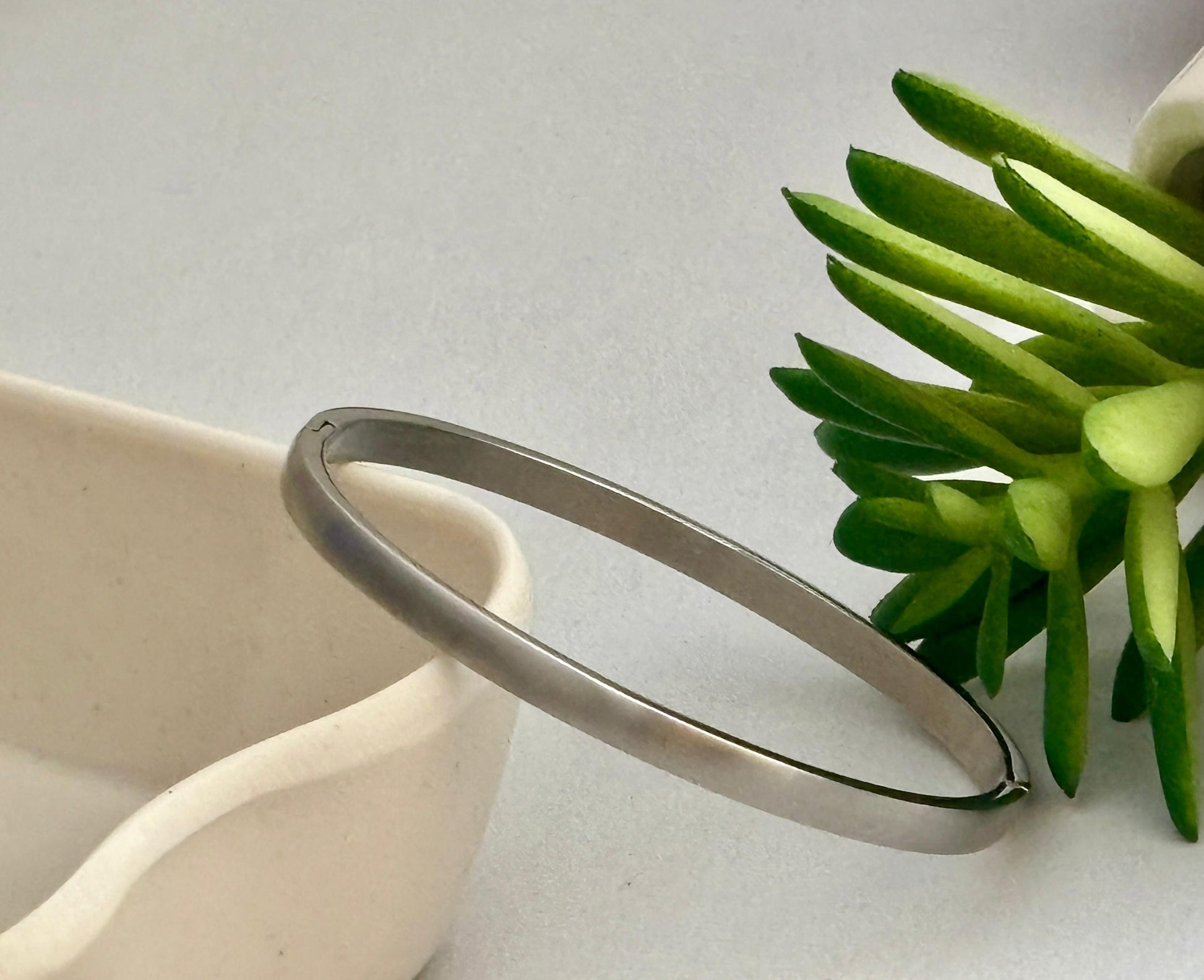 Women Silver Matt Kada Bracelet (Anti Tarnish) (Small Size) - Nimé By Shop Trendys