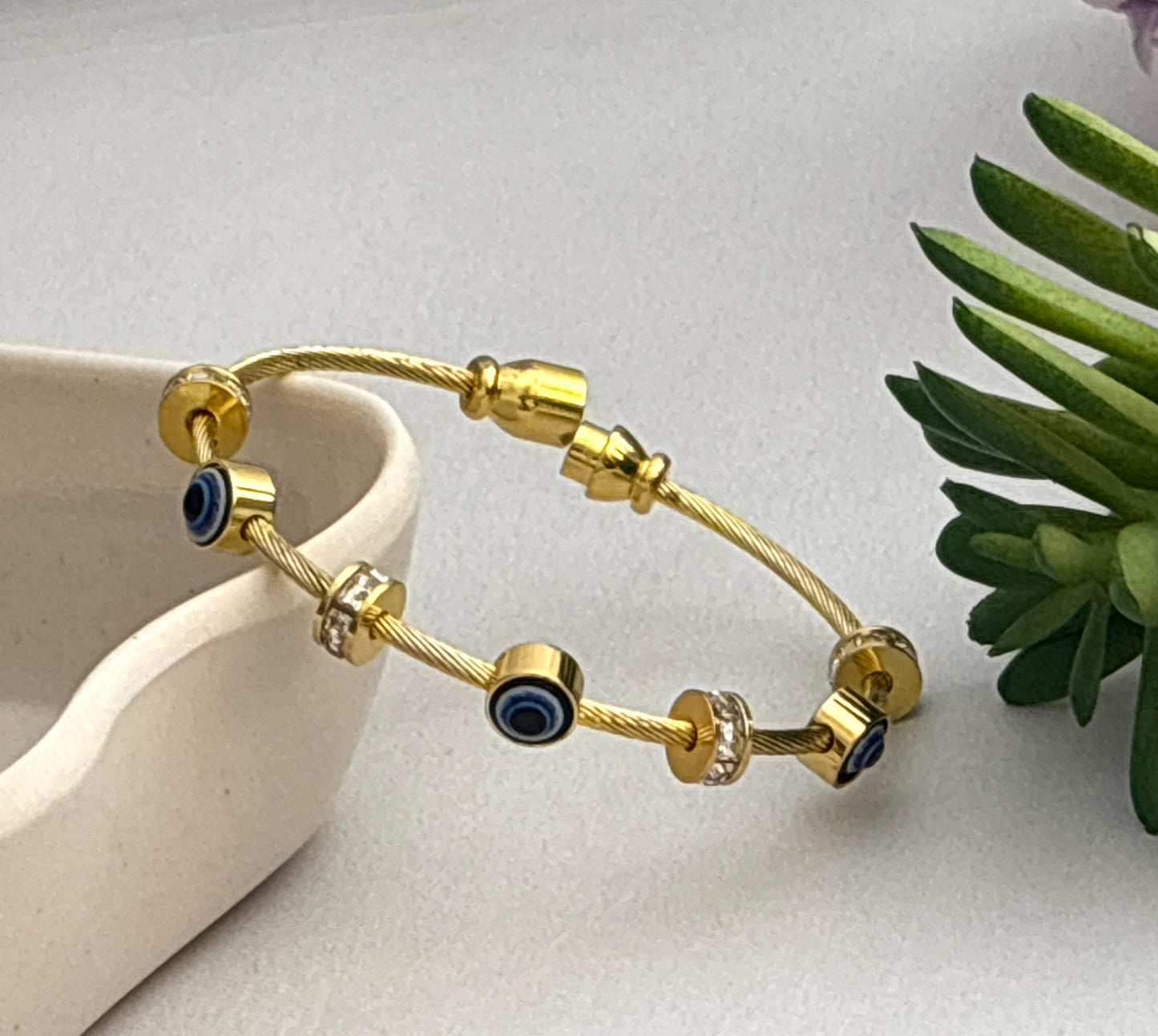 Women Evil Eye Kada Bracelet (Anti Tarnish) (Small Size) - Nimé By Shop Trendys