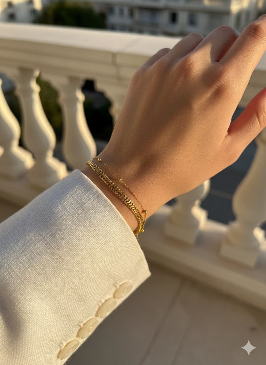 Women Golden Layered Bracelet (Anti-Tarnish) - Nimé By Shop Trendys