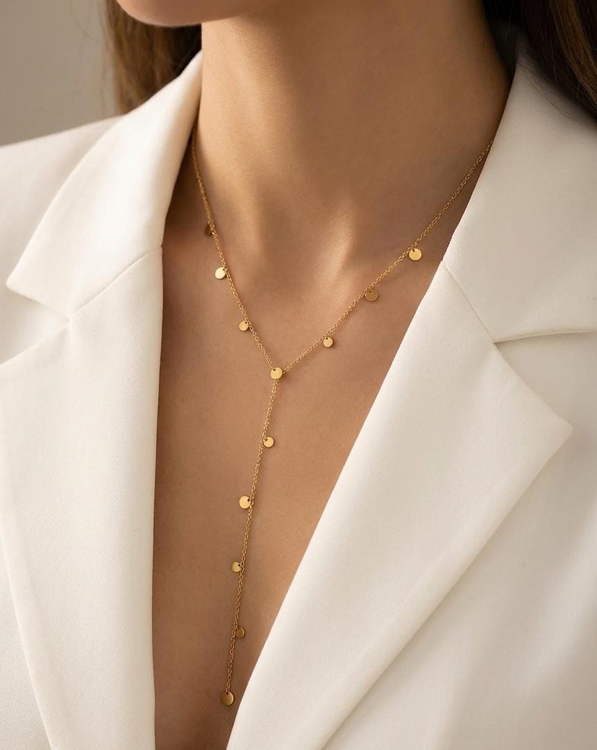 Women Coin Charm Y Layered Necklace (Anti Tarnish) - Nimé By Shop Trendys