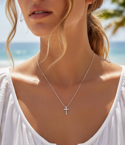 Women Silver Cross Necklace (Anti Tarnish) - Nimé By Shop Trendys