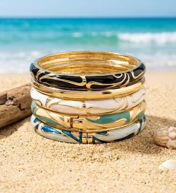 Women Elegant Thin Enamel Kada Bracelet - Nimé By Shop Trendys