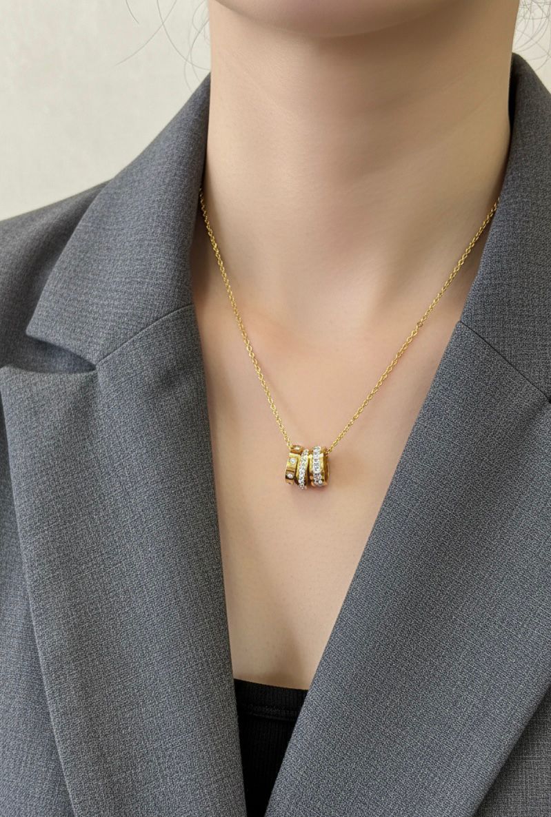 Women Three Eternity Ring Necklace(Anti-Tarnish) - Nimé By Shop Trendys