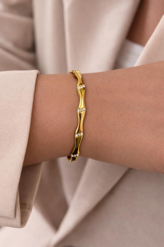 Women Bone Diamond Kada Bracelet (Anti Tarnish) - Nimé By Shop Trendys