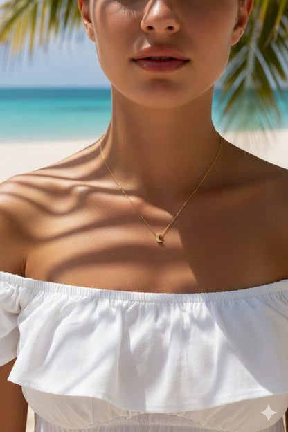 Minimal Moon Chain Women Dainty Necklace - Nimé By Shop Trendys