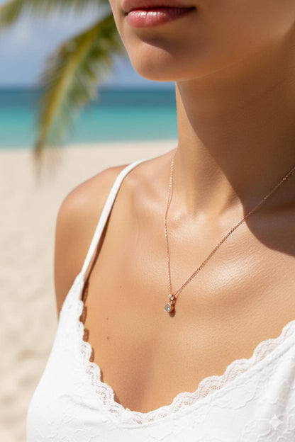 Hanging Solitaire Women Dainty Necklace - Nimé By Shop Trendys