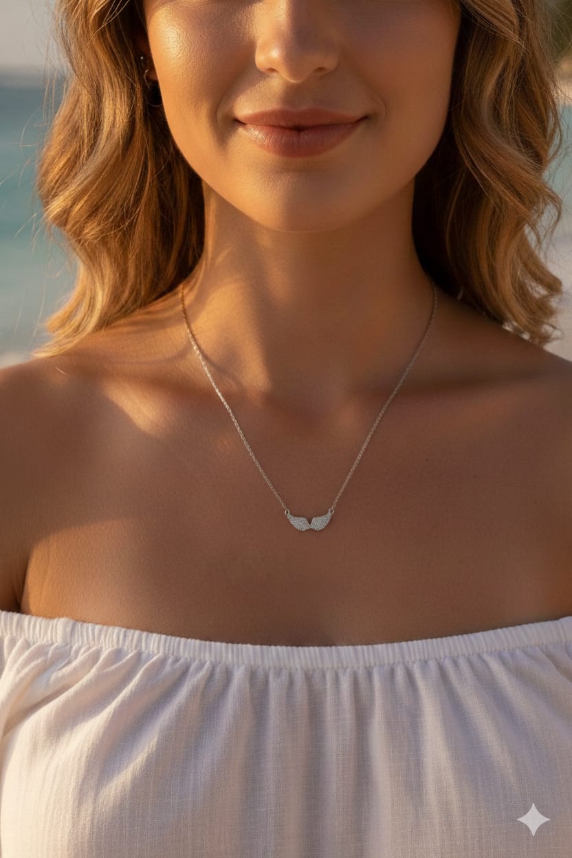 Angel Wings Women Dainty Necklace - Nimé By Shop Trendys