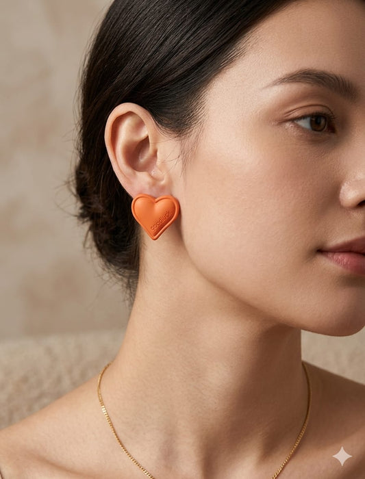 Women Block Color Heart Earring - Nimé By Shop Trendys