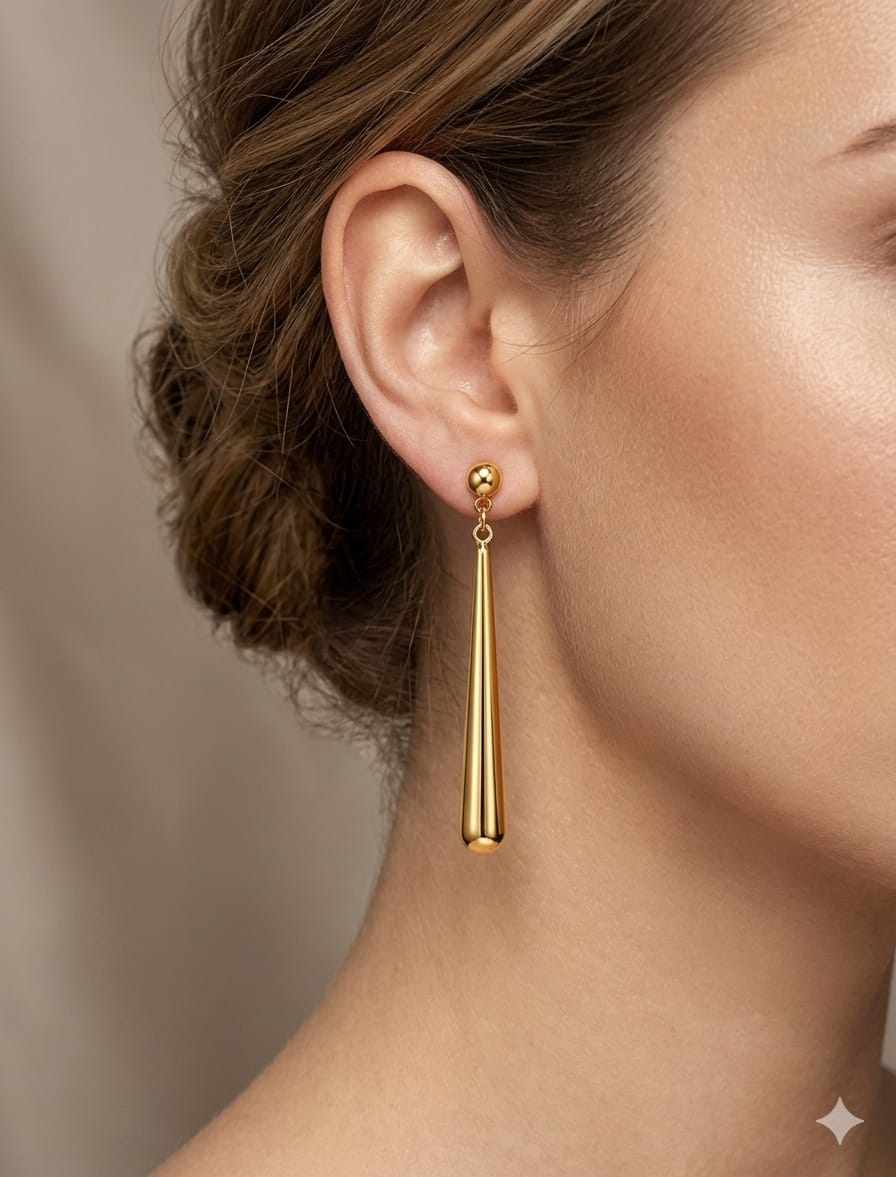 Women Golden Drop Earring - Nimé By Shop Trendys