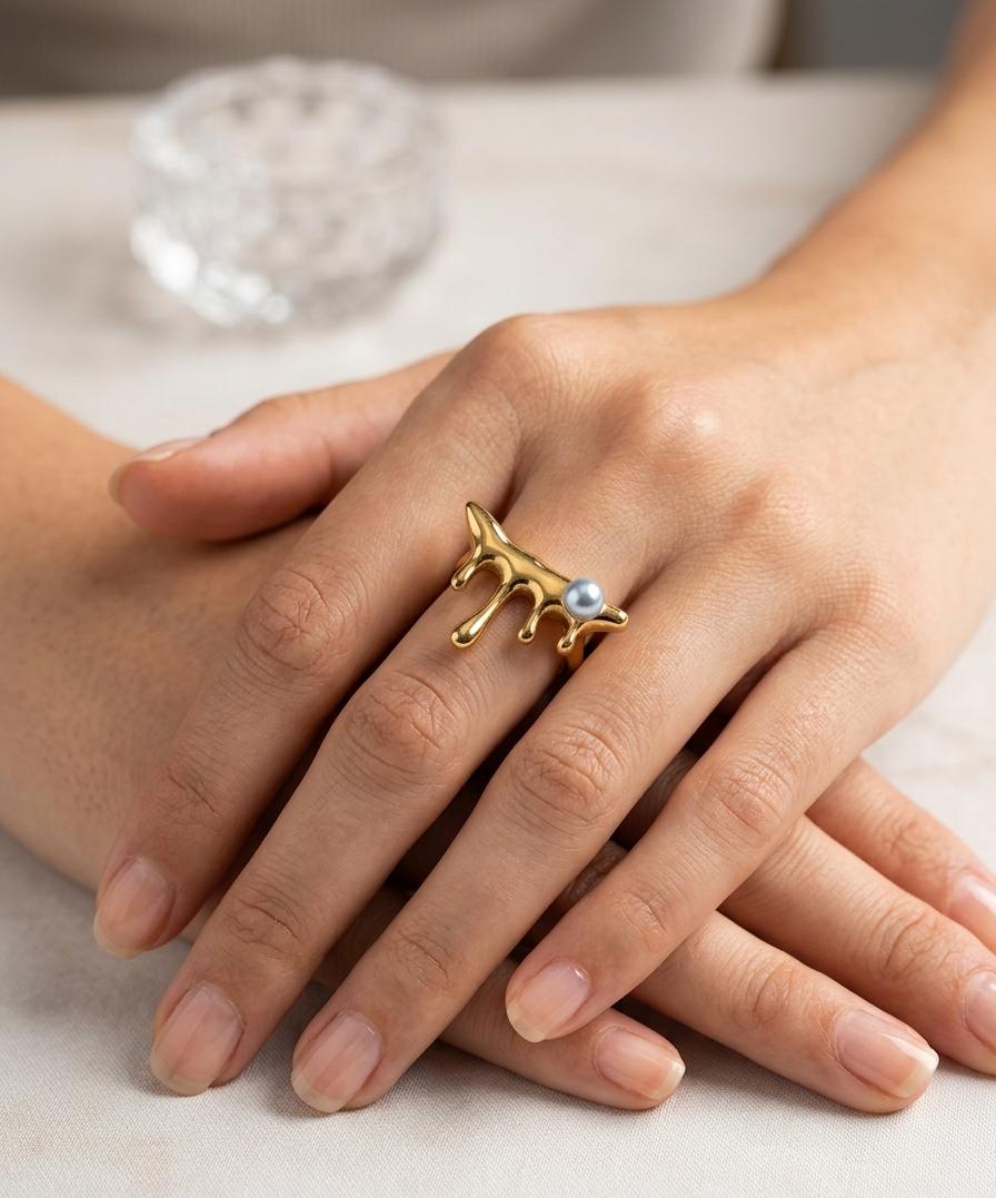 Women Chunky Statement Ring (Adjustable) - Nimé By Shop Trendys