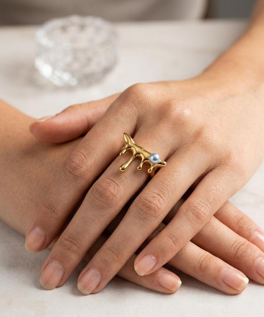 Women Chunky Statement Ring (Adjustable) - Nimé By Shop Trendys
