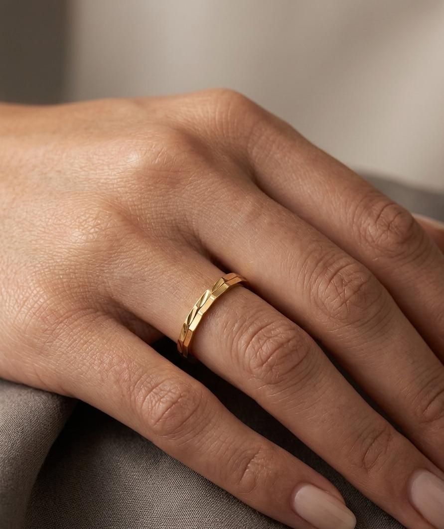Women Set Of 2 Anti Tarnish Rings (Size 18) - Nimé By Shop Trendys