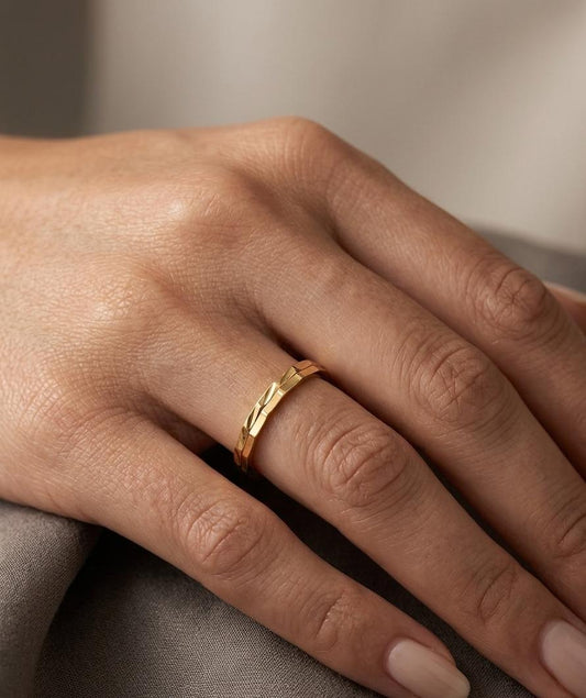 Women Set Of 2 Anti Tarnish Rings (Size 18) - Nimé By Shop Trendys