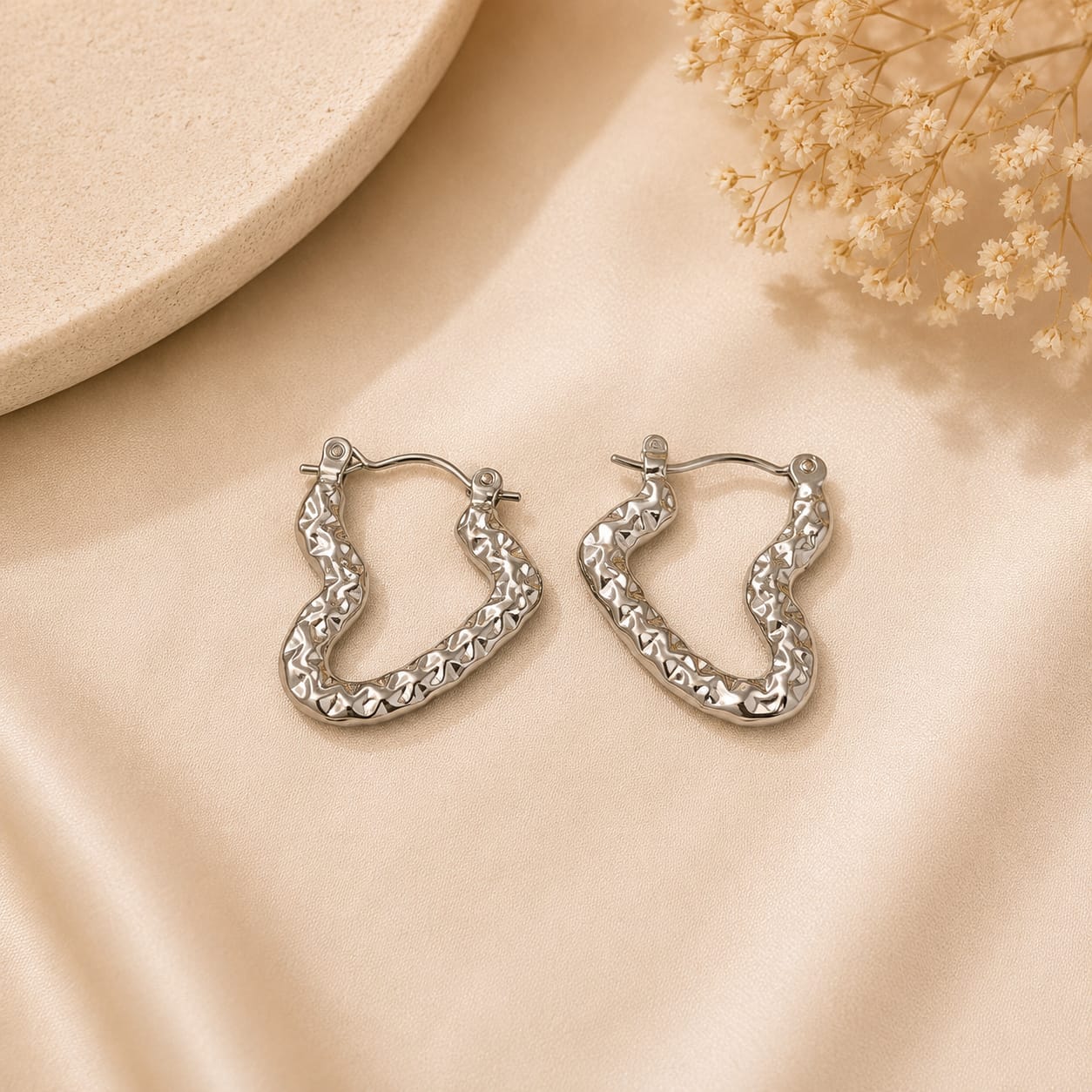 A-016 Women Silver Hoop Earring (Anti Tarnish)