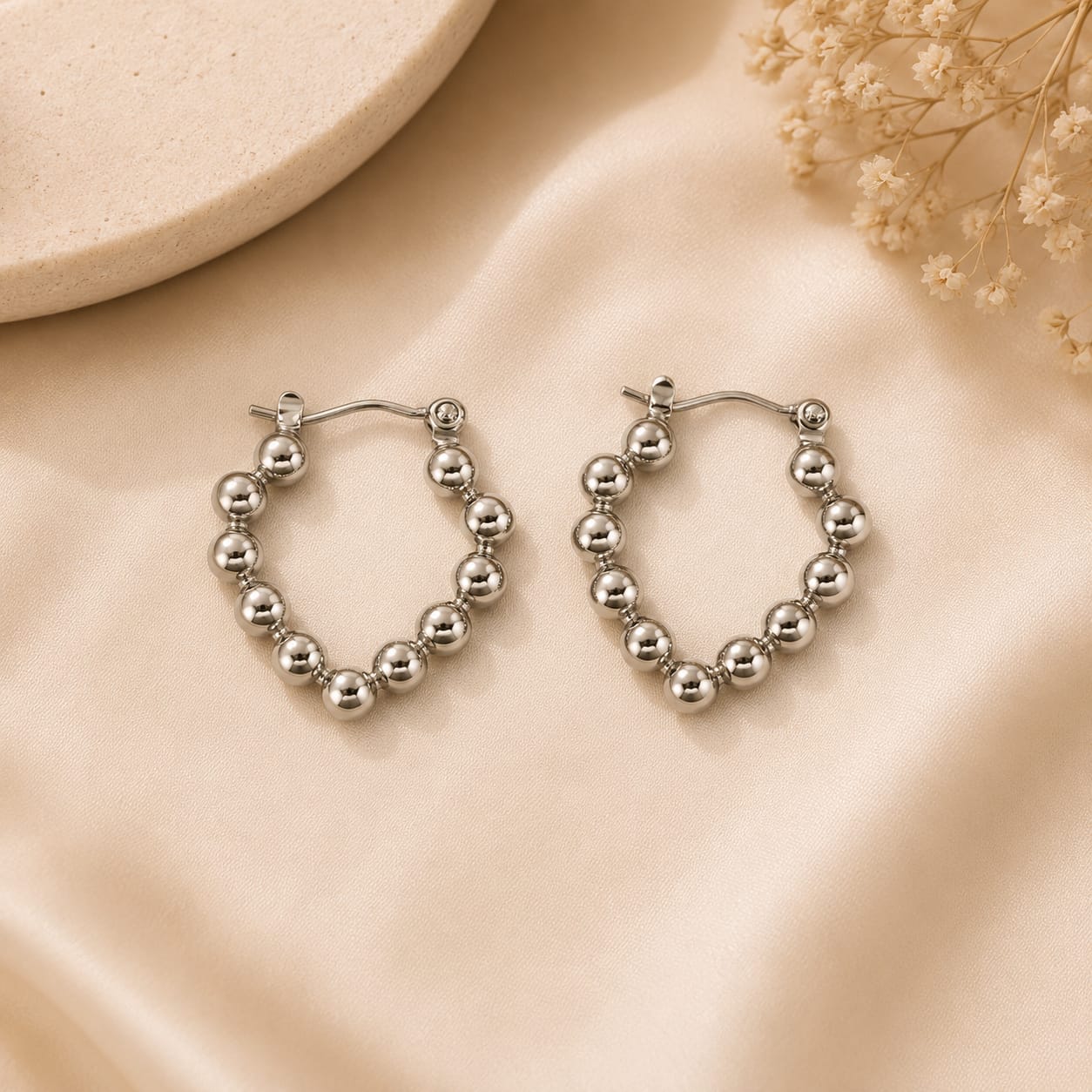 A-019 Women Silver Hoop Earring (Anti Tarnish)
