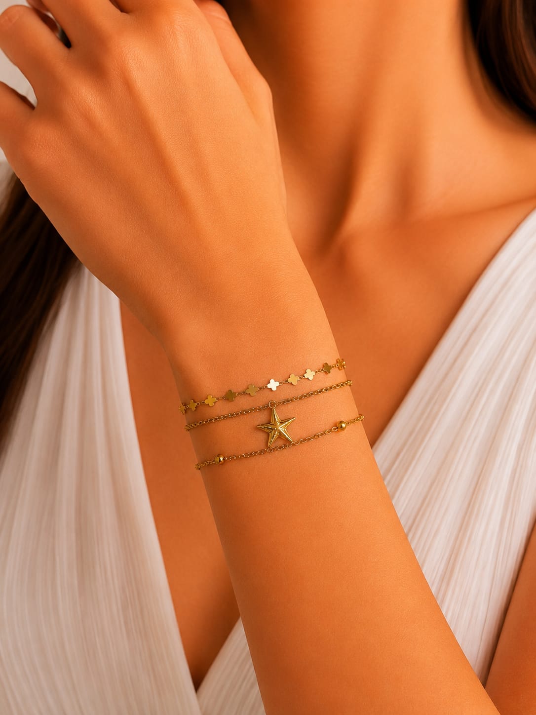 Women Star Layered Bracelet (Anti Tarnish)