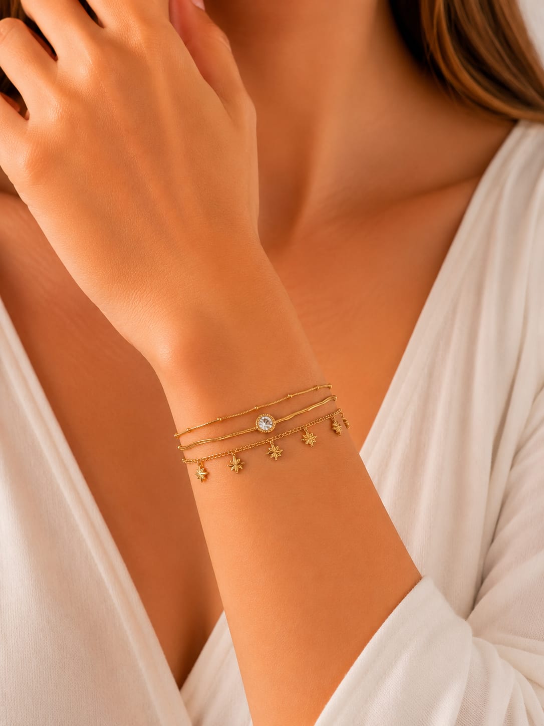 Women Star Layered Bracelet (Anti Tarnish)