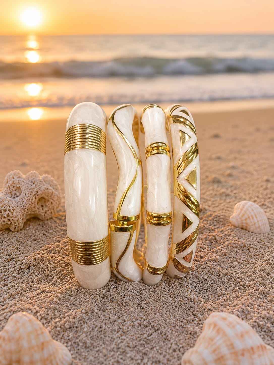 Women’s Designer Enamel Kada Stack (Stack of 4)
