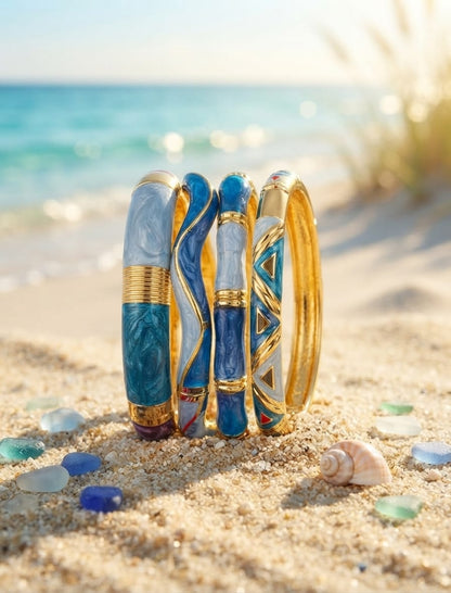 Women’s Designer Enamel Kada Stack (Stack of 4)