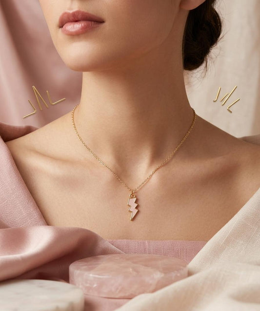 Lightening Pink Women Dainty Necklace - Nimé By Shop Trendys